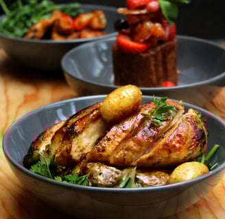 Golden-brown, juicy air fryer chicken breast with a crispy crust, freshly cooked and resting.