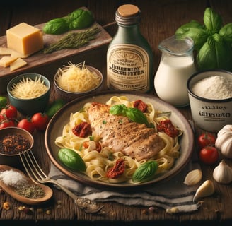 Creamy Marry Me Chicken Pasta with Parmesan, sun-dried tomatoes, and tender chicken in rich sauce.