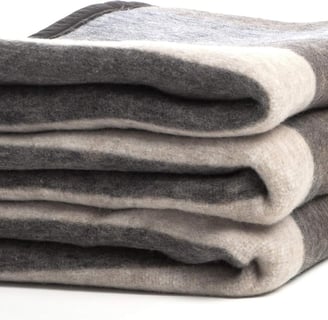 Throw Blanket 100% Natural Alpaca and Merino Wool