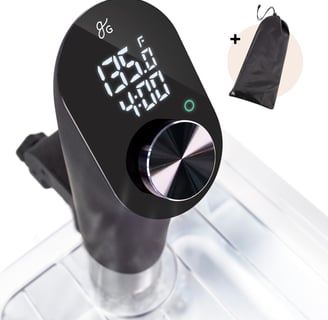 Sous vide cooker for restaurant-quality meals, ensures precise cooking temperature.