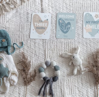 Cute and gentle Logo and Brand Identity for baby store Mommy's Hero, baby photo cards