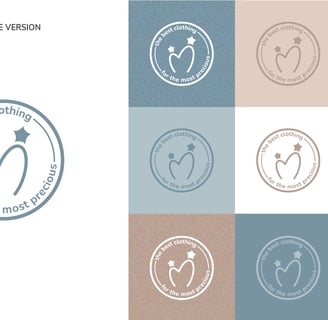 Cute and gentle Logo and Brand Identity for baby store Mommy's Hero, round seal