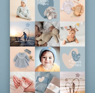 Cute Baby store brand identity Instagram images