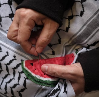 broderie calligraphique palestinienne 