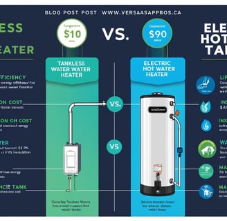 Tankless Water Heater vs. Electric Hot Water Tank electrical and plumbing contractor Saint John