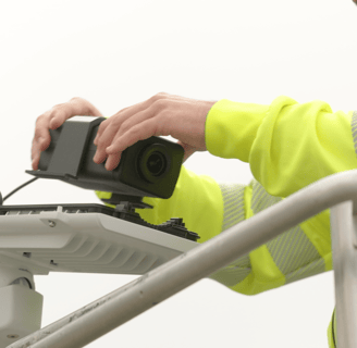 Surveillance camera installed outdoor in Durham Region