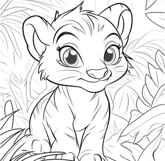 Disney babytijger kleurplaat