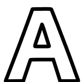 Letter A om uit te printen