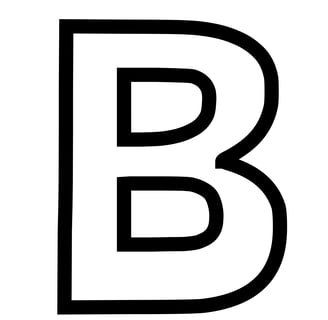 Letter B om uit te printen