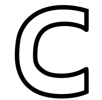 Letter C om uit te printen