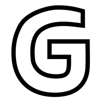 Letter G om uit te printen