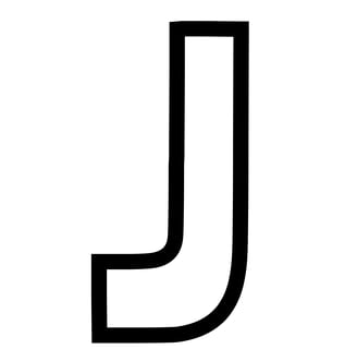 Letter J om uit te printen