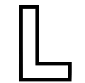 Letter L om uit te printen