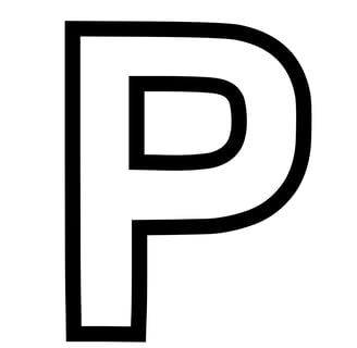 Letter P om uit te printen