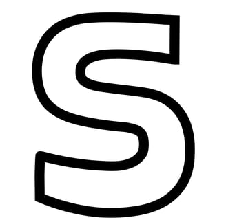 Letter S om uit te printen