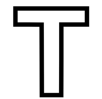 Letter T om uit te printen