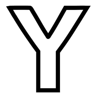 Letter Y om uit te printen
