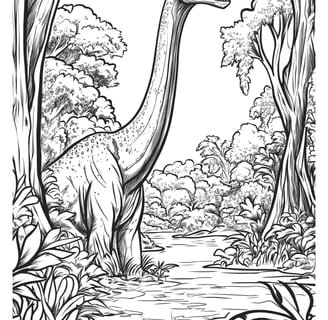 Moeilijke rachiosaurus kleurplaat