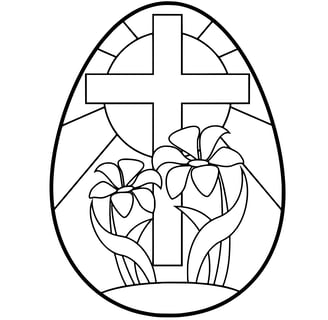 Christelijke kleurplaat pasen