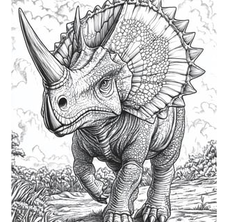 Dinosaurus kleurplaat moeilijk