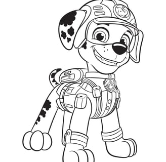 Kleurplaat PAW Patrol Marshall