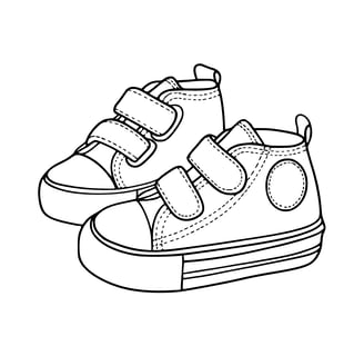 kleurplaat schoenen, simpel