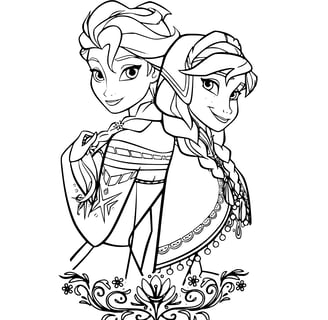 Elsa en Anna uit Frozen samen