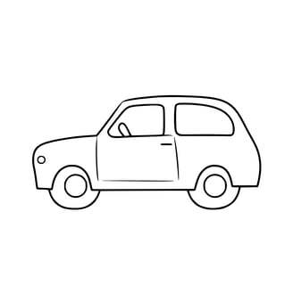 Kleurplaat auto simpel