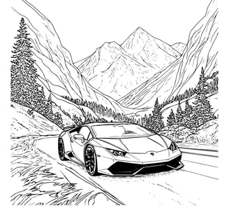 Kleurplaat van de Kleurplaat Lamborghini Huracan