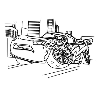 kleurplaat cars Lightning McQueen