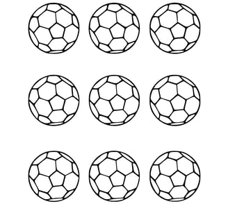 kleurplaat negen voetballen