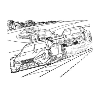 Kleurplaat auto, race auto's