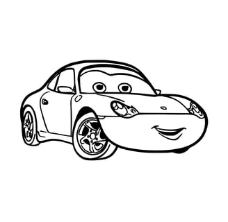 kleurplaat cars Sally Carrera