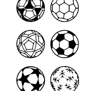 6 verschillende voetballlen