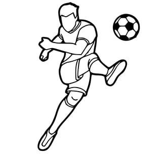 Een kleurplaat van een voetbal en een bal