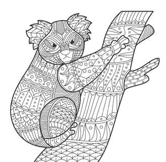 Mandala kleurplaat Koala beertje