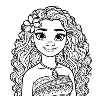 Disney prinses Moana kleurplaat