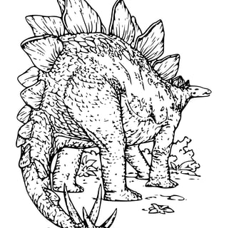 Moeilijke dino kleurplaat