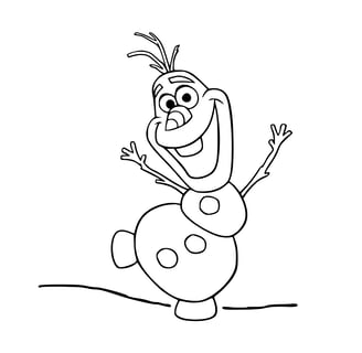 Olaf uit Frozen kleurplaat