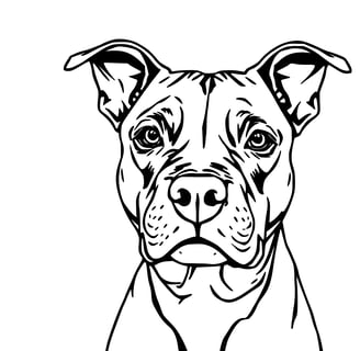 kleurplaat van een pitbull