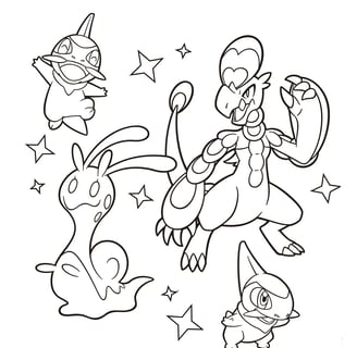 Kleurplaat van pokemon, water pokemon