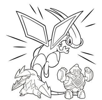 Kleurplaat van insecten pokemon