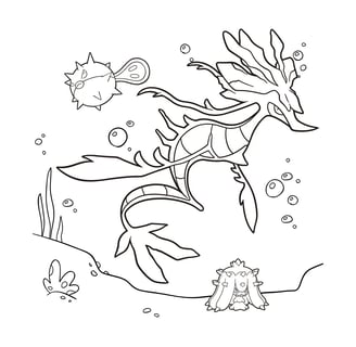 Kleurplaat van zee pokemon