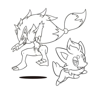 Kleurplaat van vos pokemon