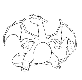Kleurplaat van Charizard