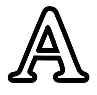 Omtrek letter A van het alphabet, gratis te printen
