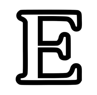 Omtrek letter E van het alphabet, gratis te printen