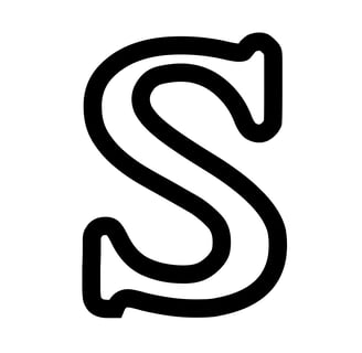 Omtrek letter S van het alphabet, gratis te printen