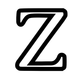 Omtrek letter Z van het alphabet, gratis te printen