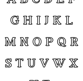 Omtrek letters alphabet, gratis te printen